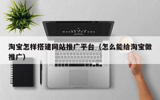 银川淘宝怎样搭建网站推广平台（怎么能给淘宝做推广）